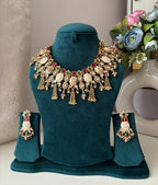 High Quality Designer Heavy Look Heritage Necklace With Earrings