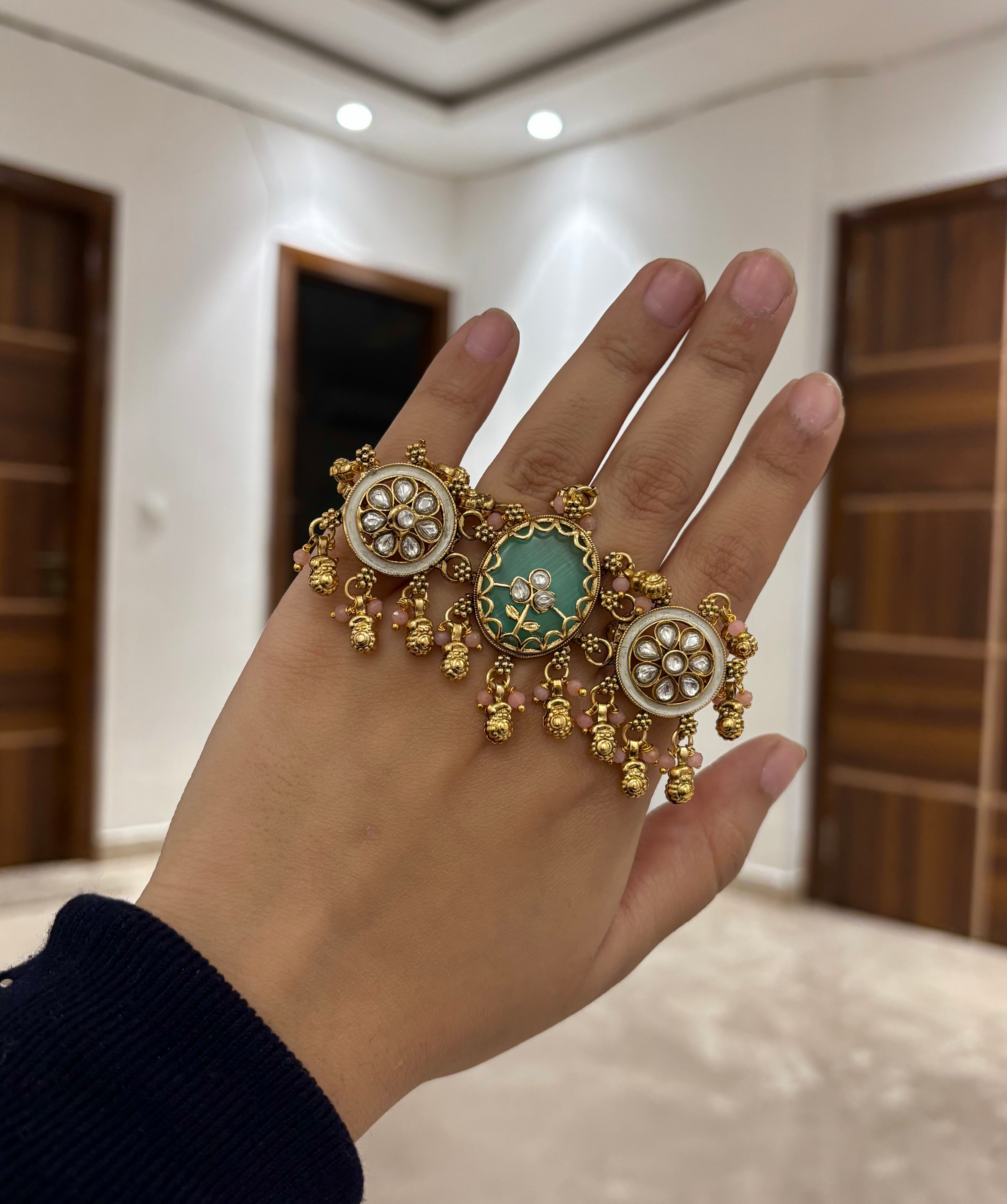 High Quality Brass Statement Bold Adjustable Ring