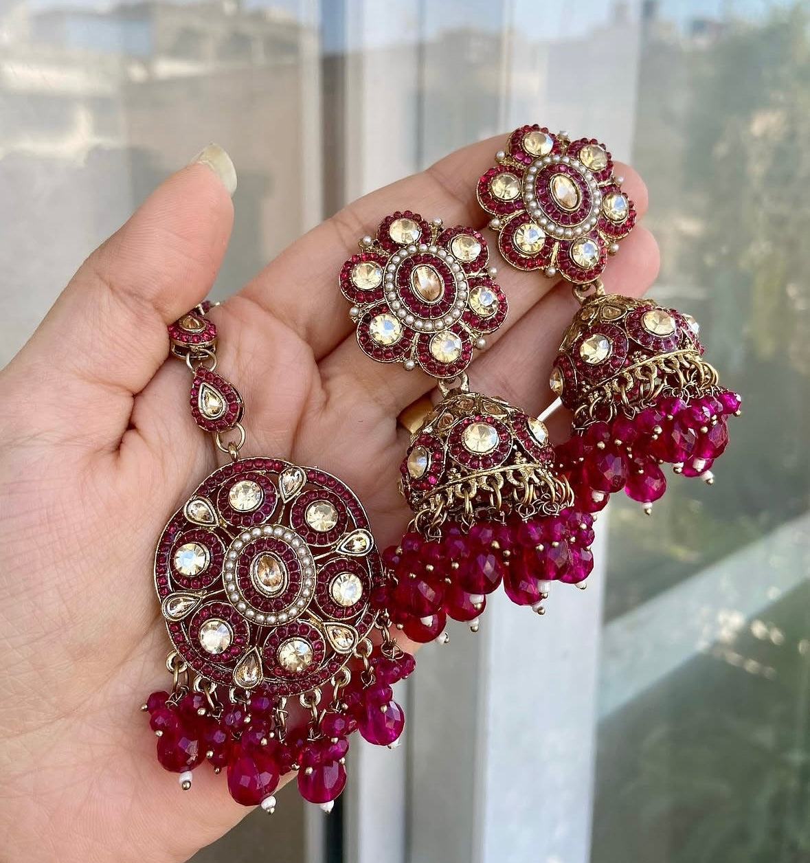 Rosy Jadau Mang Tikka With Jhumkas (Rani)