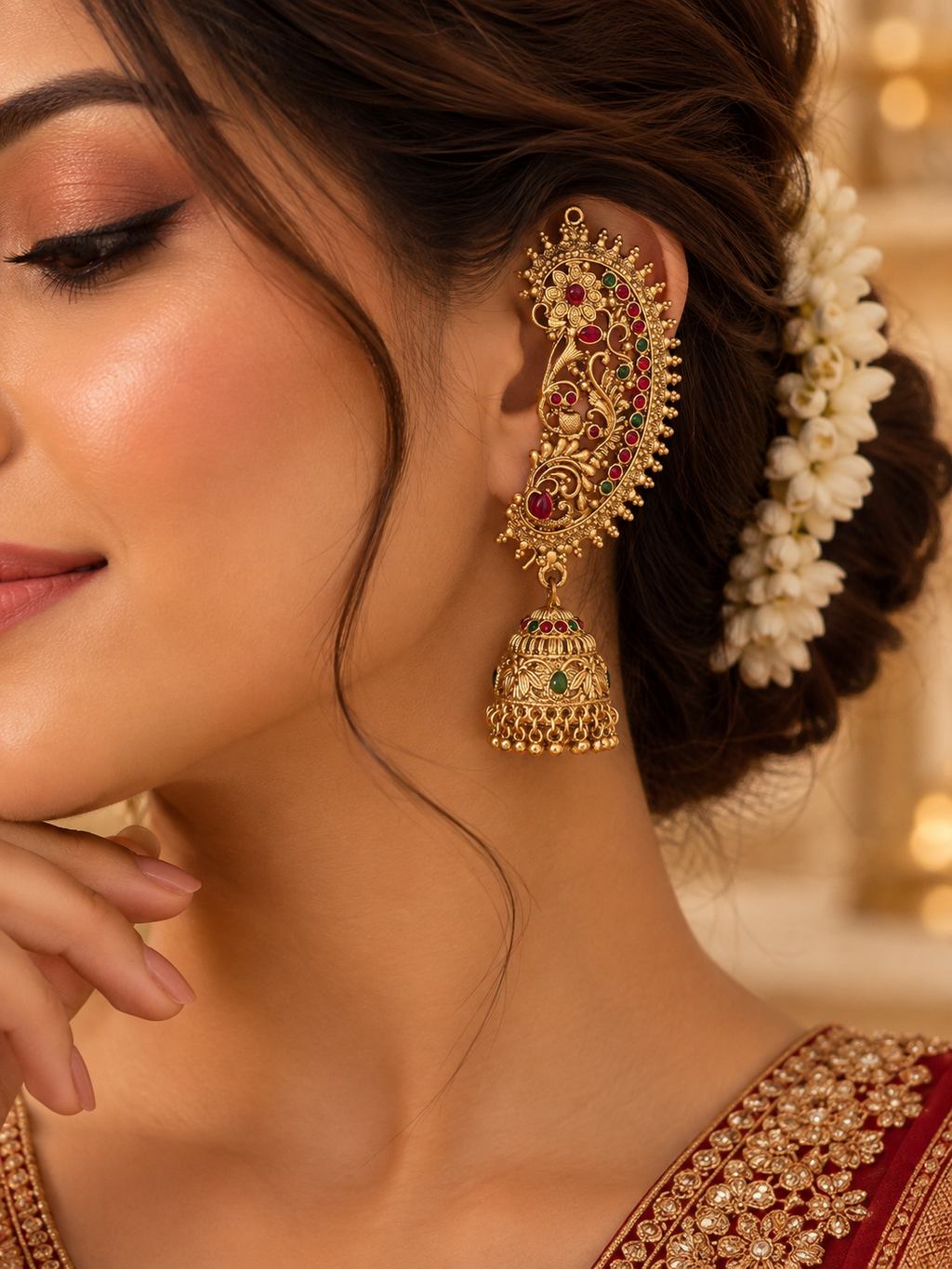Full Ears Covered Brass Earcuff