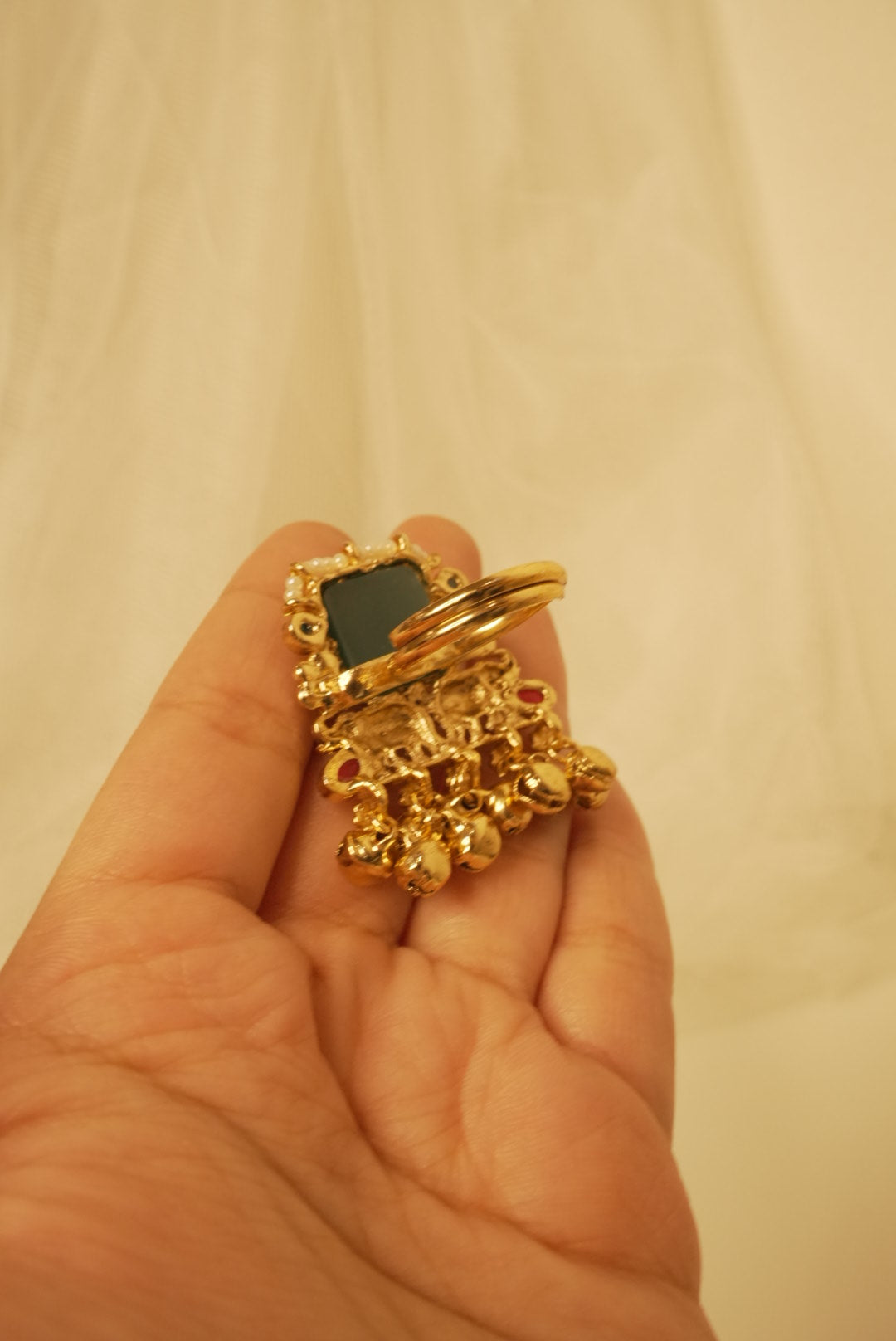 Pihu Adjustable Brass Ring