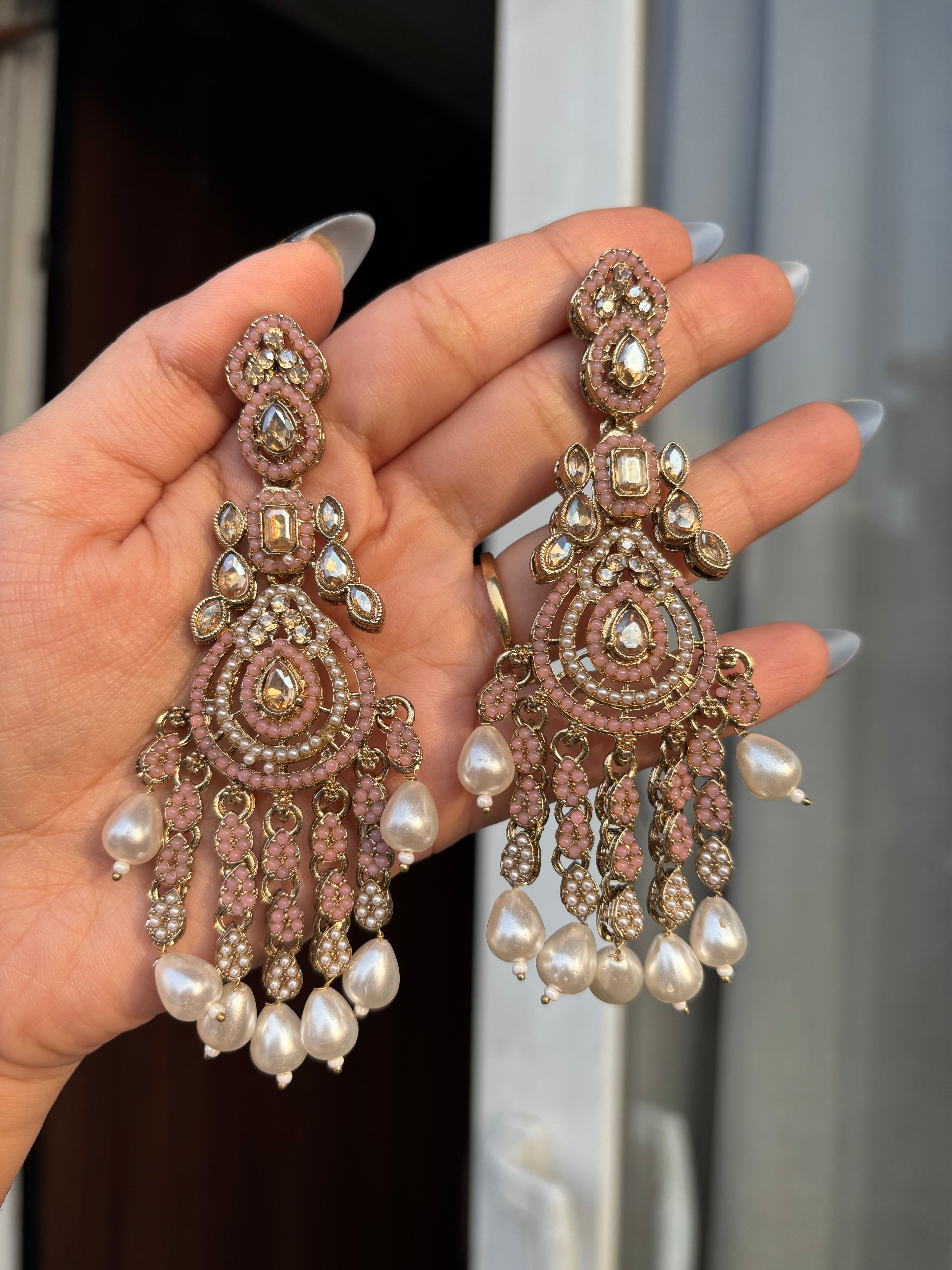 High Quality Designer Pakistani Style Long Earrings