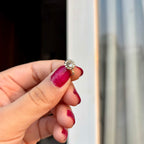 German Silver Round Stone Presson Nose Pin