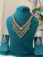 Diana American Diamond Necklace With Earrings