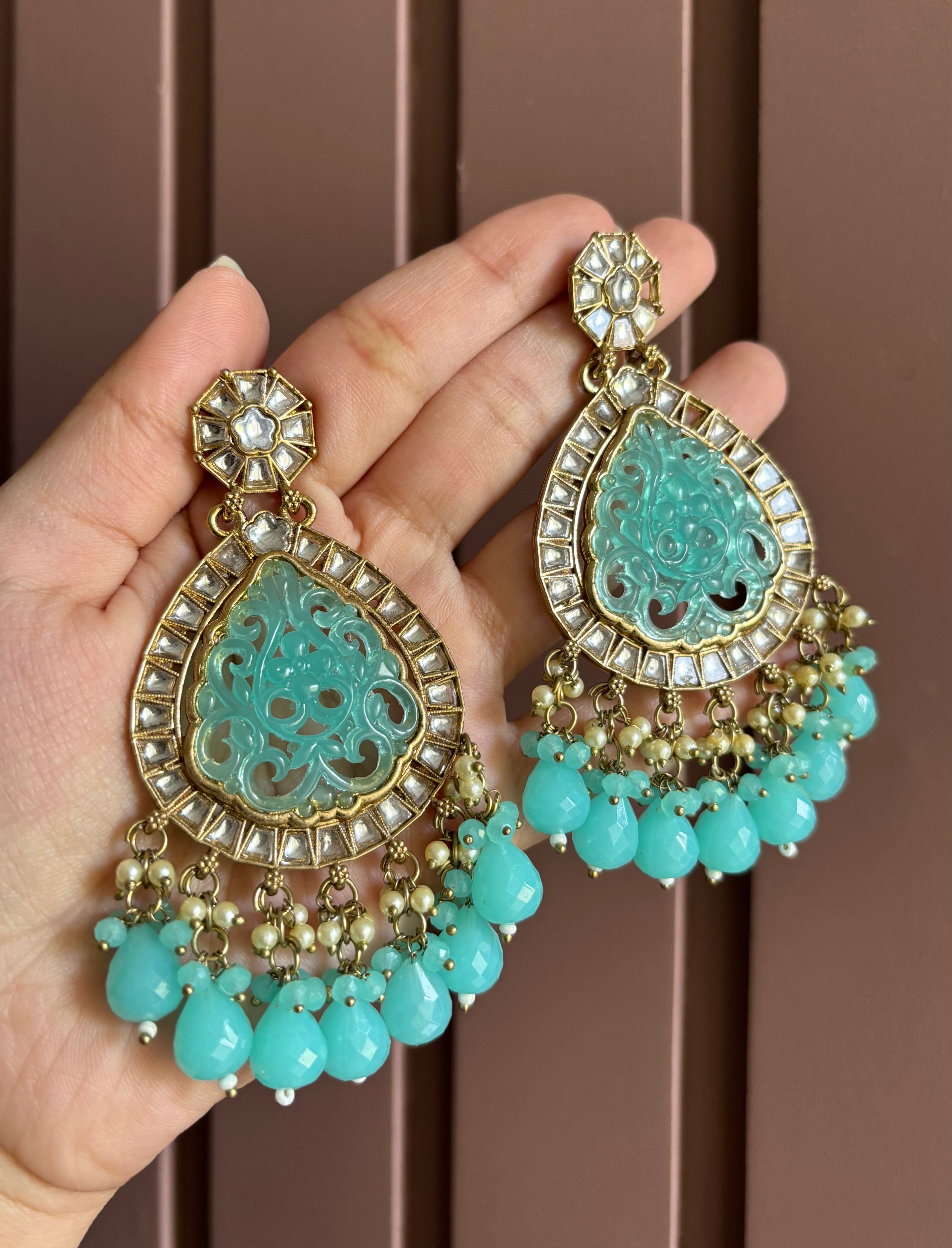 Sky Blue Designer Earrings