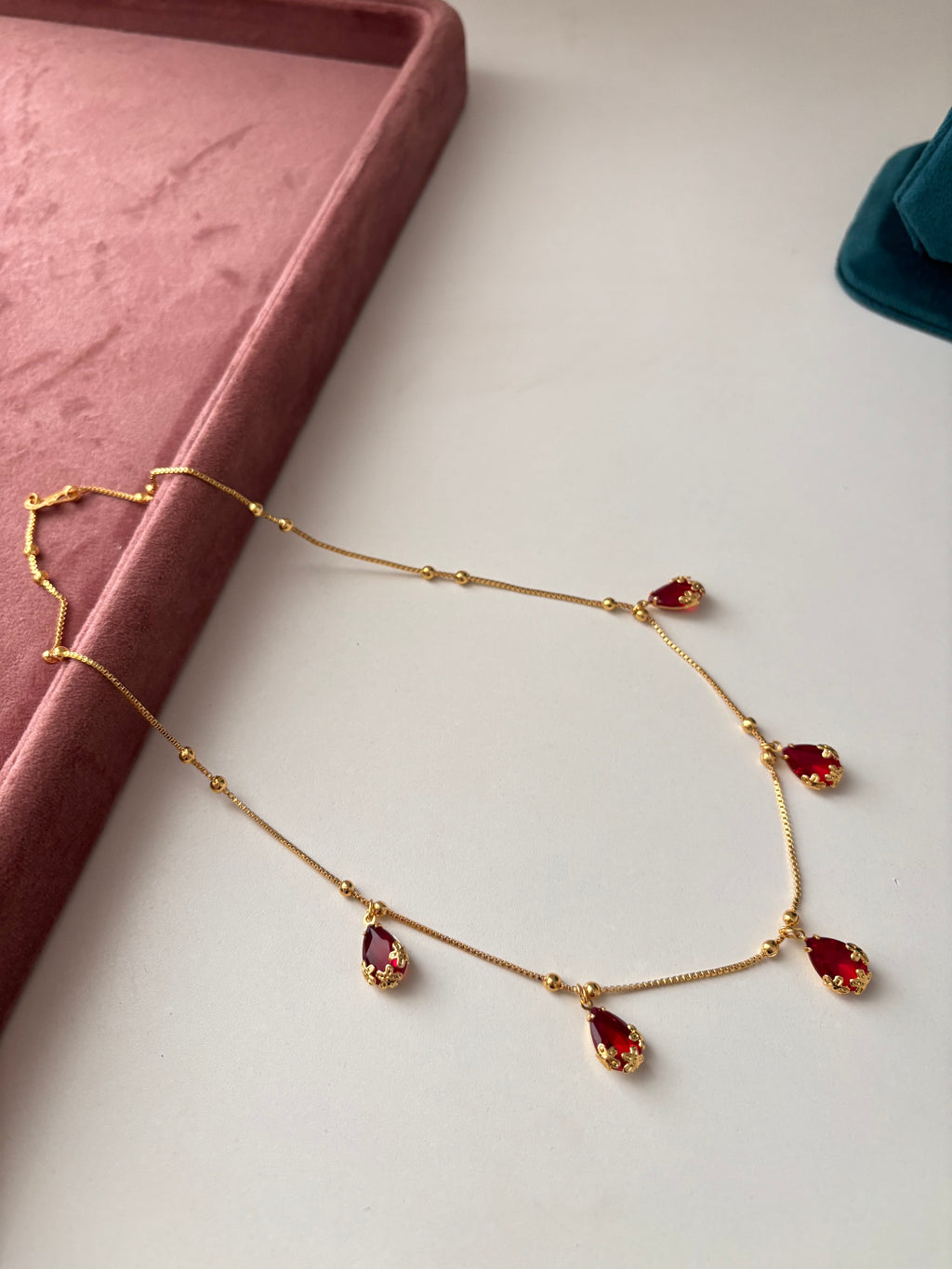 Ruby Droplet Neckchain