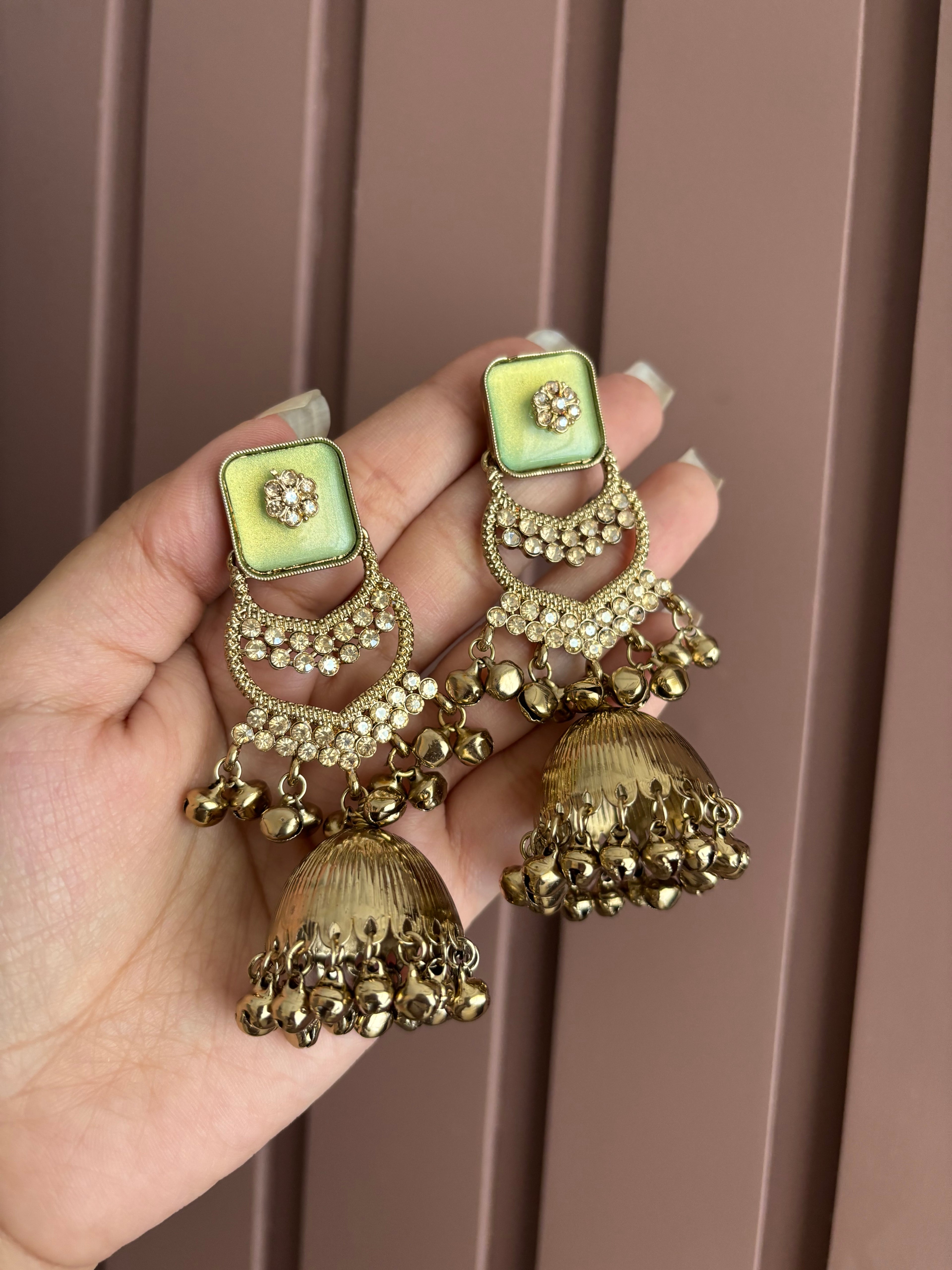 Reena Kashmiri Earrings ( Mint )