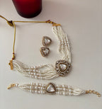 Premium Choker Set With Studs & Adjustable Bracelet