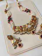 Premium Gold Look Like Necklace With Earrings