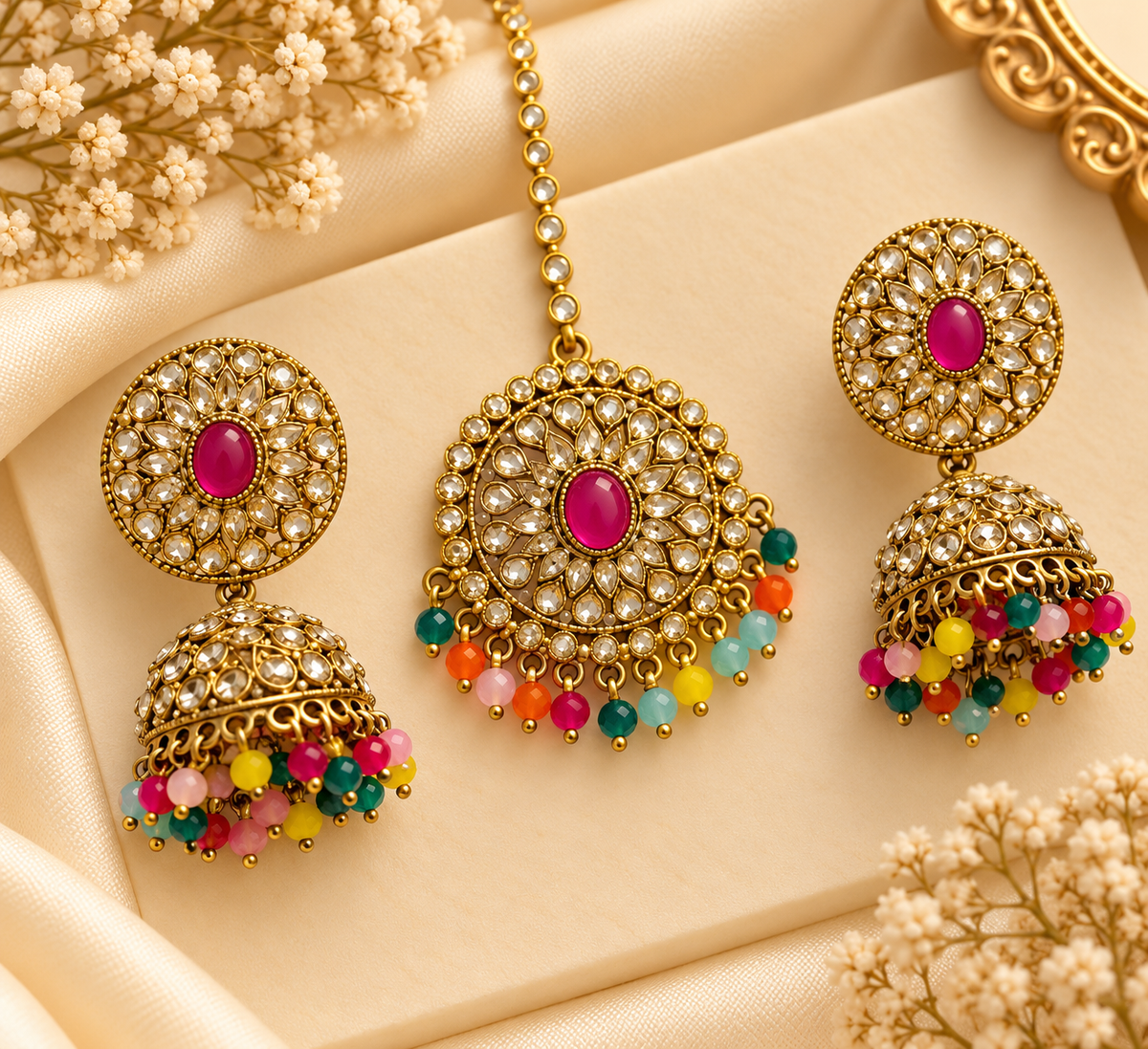 Mang Tikka With Jhumkas (Multi)