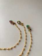 Almond Kundan Press On Nose Pin With Side Layer