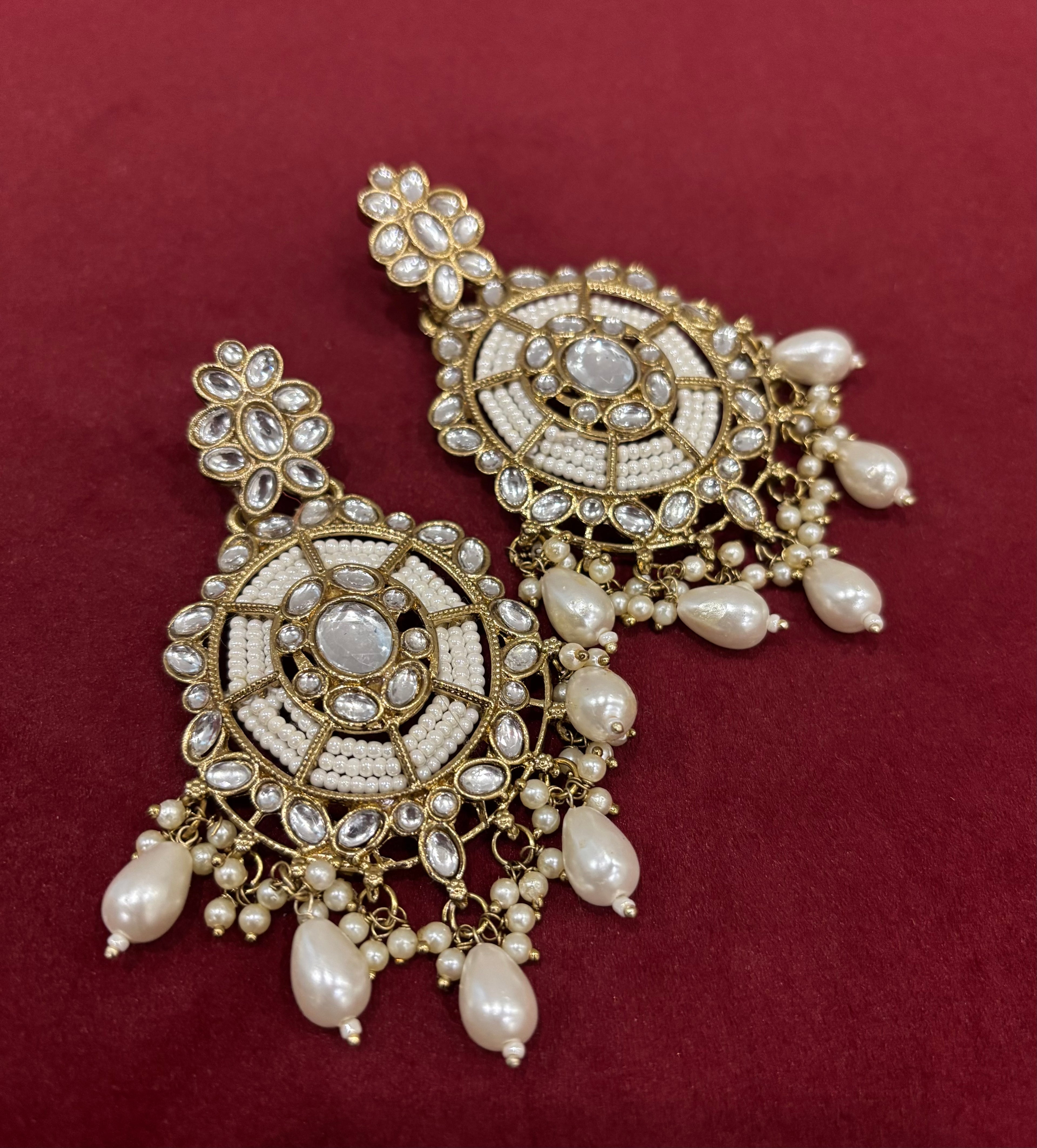 Preeti Kundan & Pearl Touch Earrings