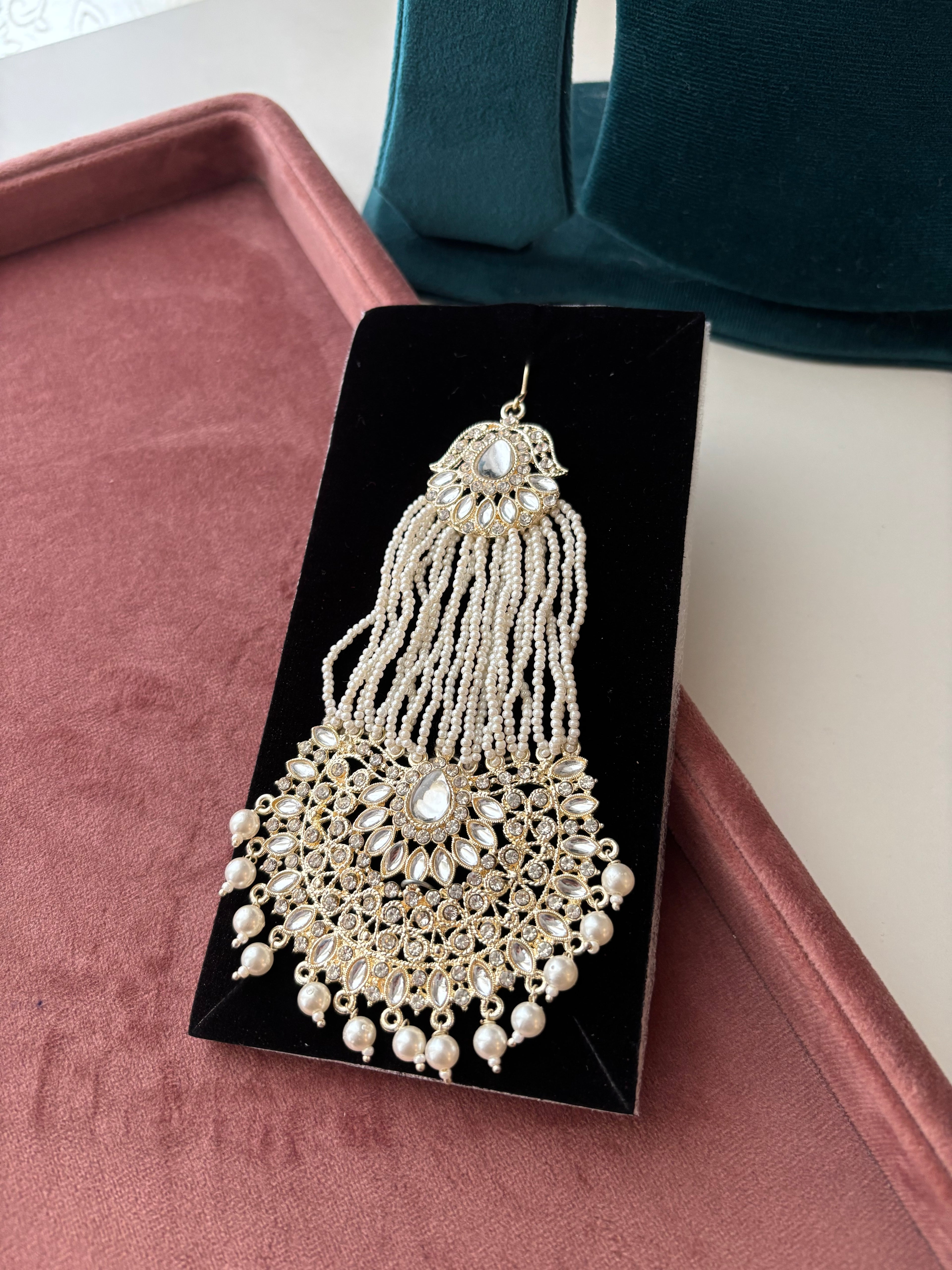 Mughal Jhumar Full Stones, Pearls & Kundan Touch✨ Design-2