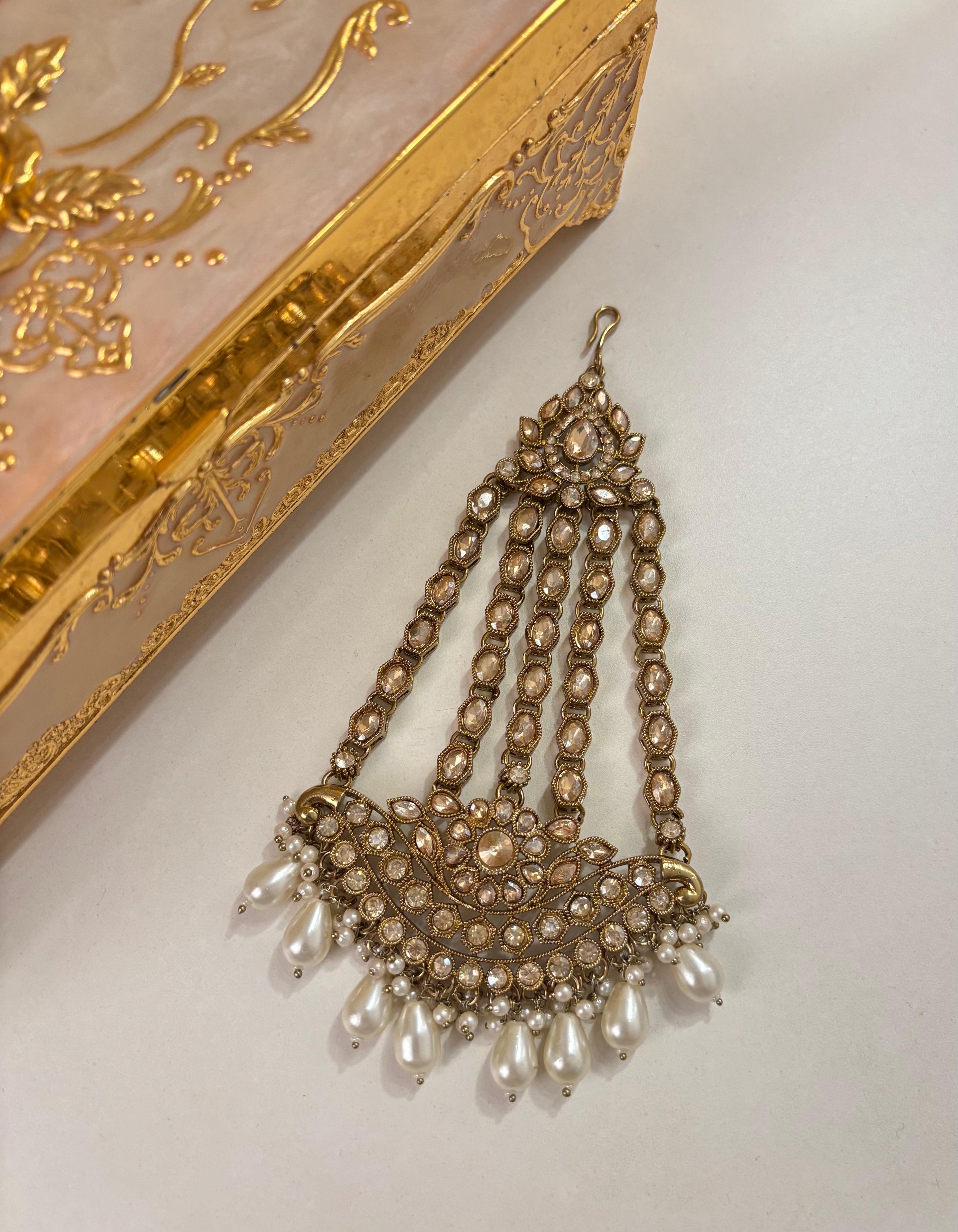 Premium Classy Golden & Pearly Touch Jhumar Design-1