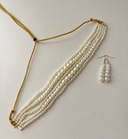 Pearl Choker Set With Earrings