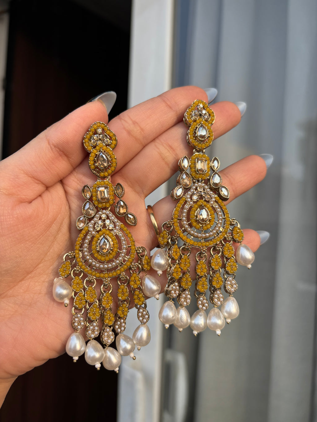 High Quality Designer Pakistani Style Long Earrings