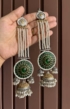 Gurpreet Dual Tone Jhumke With Sahara (Green)