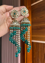 High Quality Designer Mirror Cut Layers Long Jhumkas