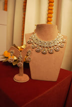 Multi Victorian Style Necklace With Mang Tikka & Earrings