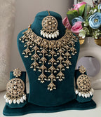 Noori Pakistani Style Layer Necklace With Mang Tikka & Earrings