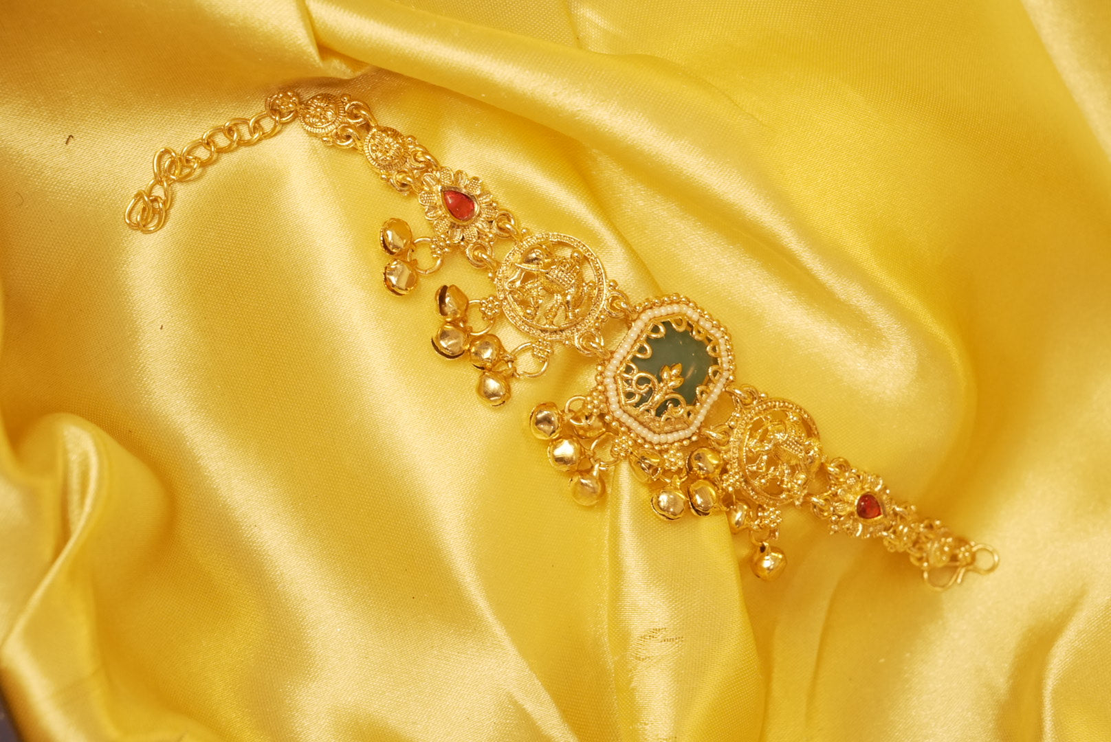 Aishwarya Adjustable Brass Ghungroo Touch Bracelet