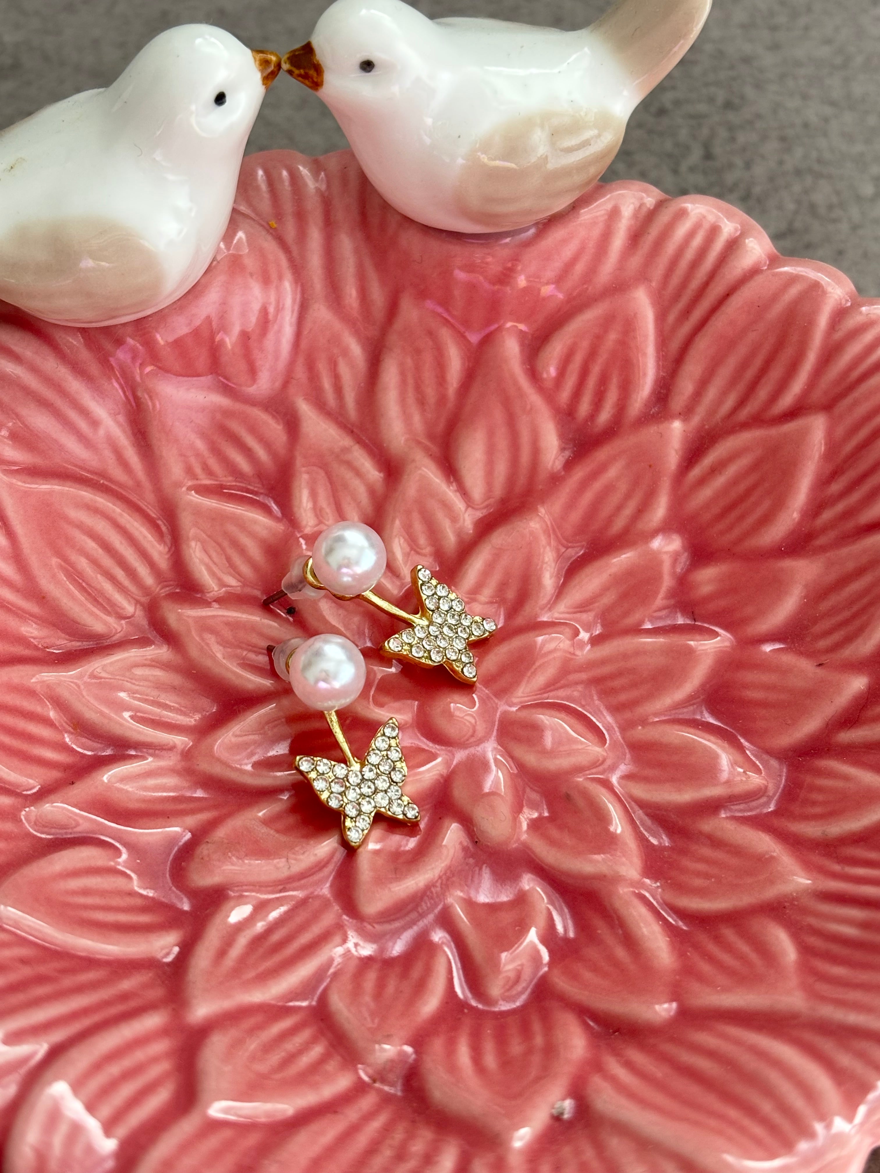 Pearl & Butterfly Mix Earrings