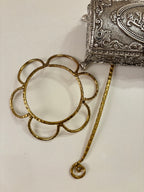 Flower Oxidised Hair Bun With Stick