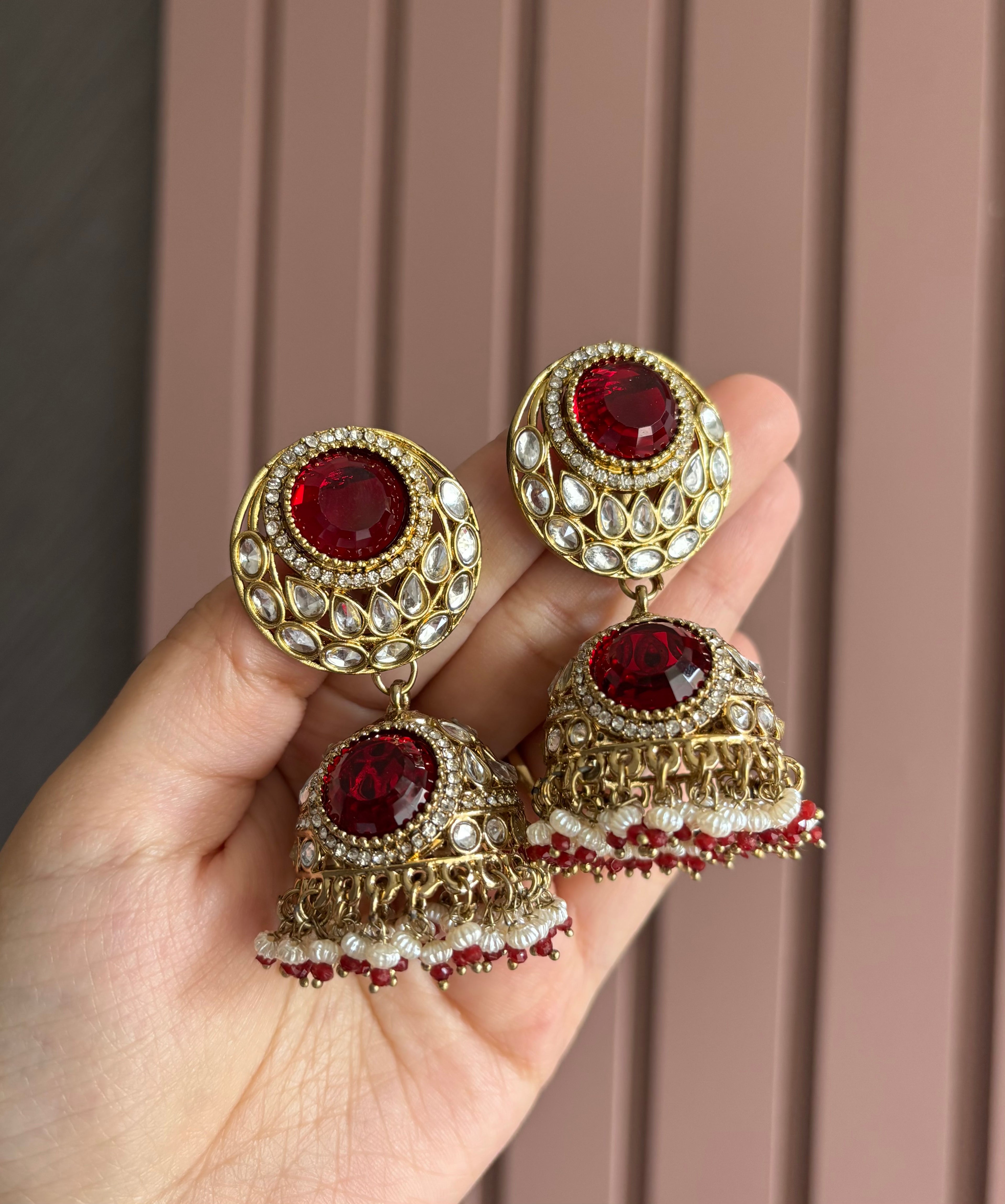 Chandni Jhumka ( Maroon )