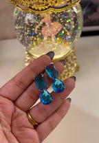 Drop Aqua Earrings
