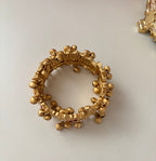 Pearls & Ghungroo Touch Adjustable Bracelet (Ruby)