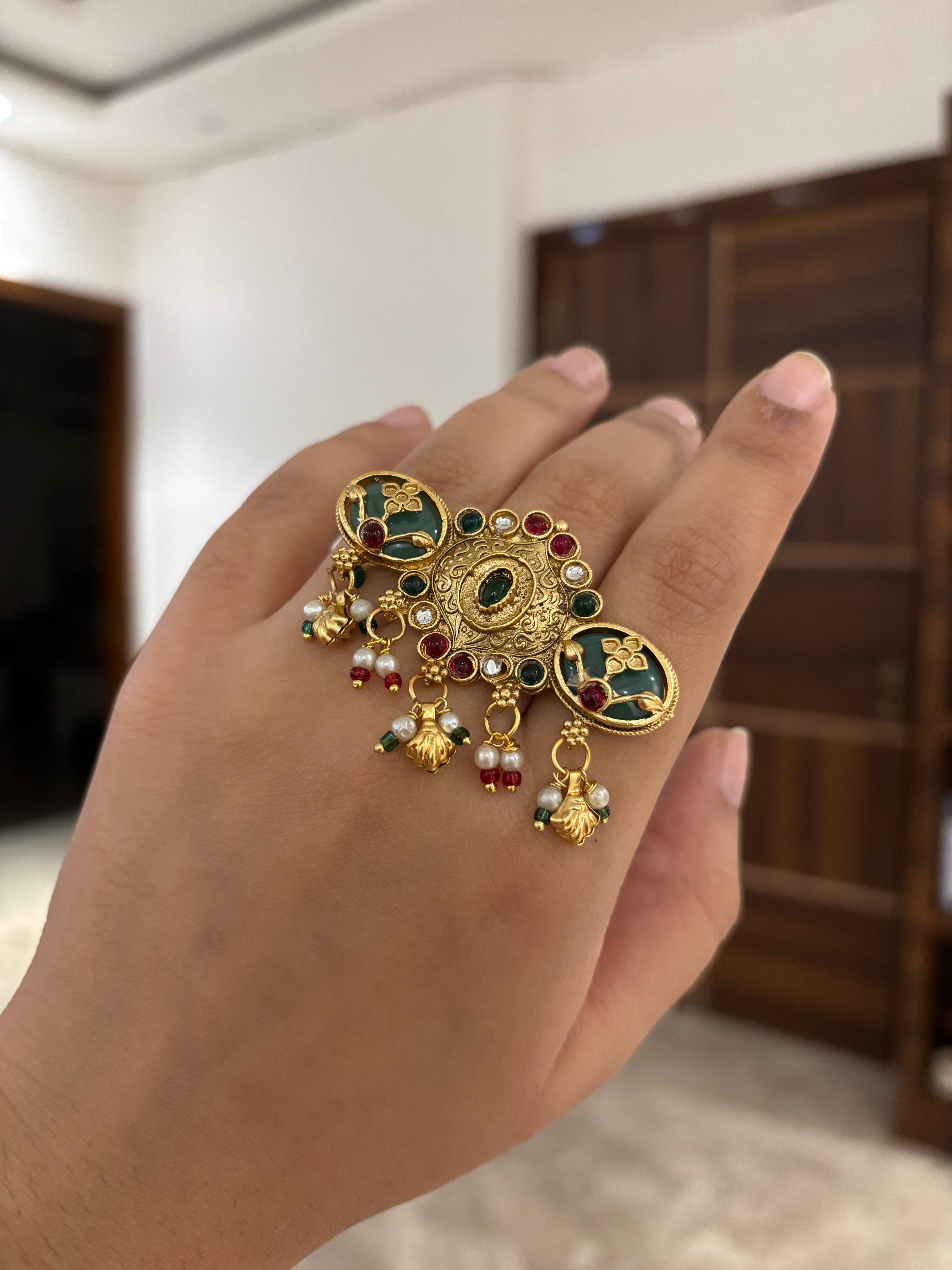 Preeti Statement Adjustable Ring