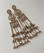 Mint Ghungroo Touch Layer Earrings