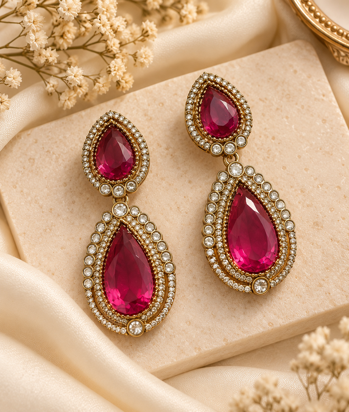 Wine Drop Earrings