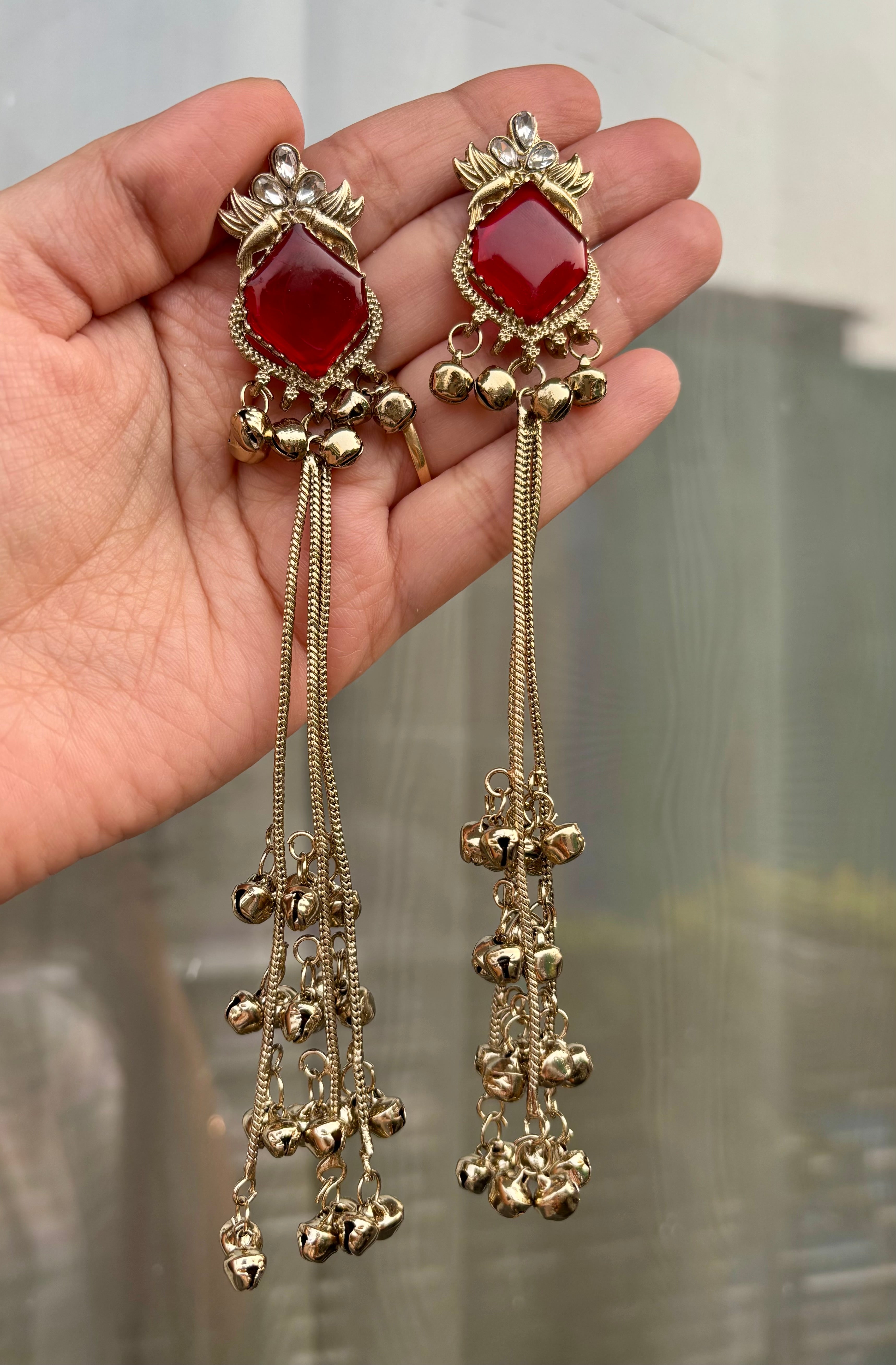 Neeti Long Kashmiri Earrings