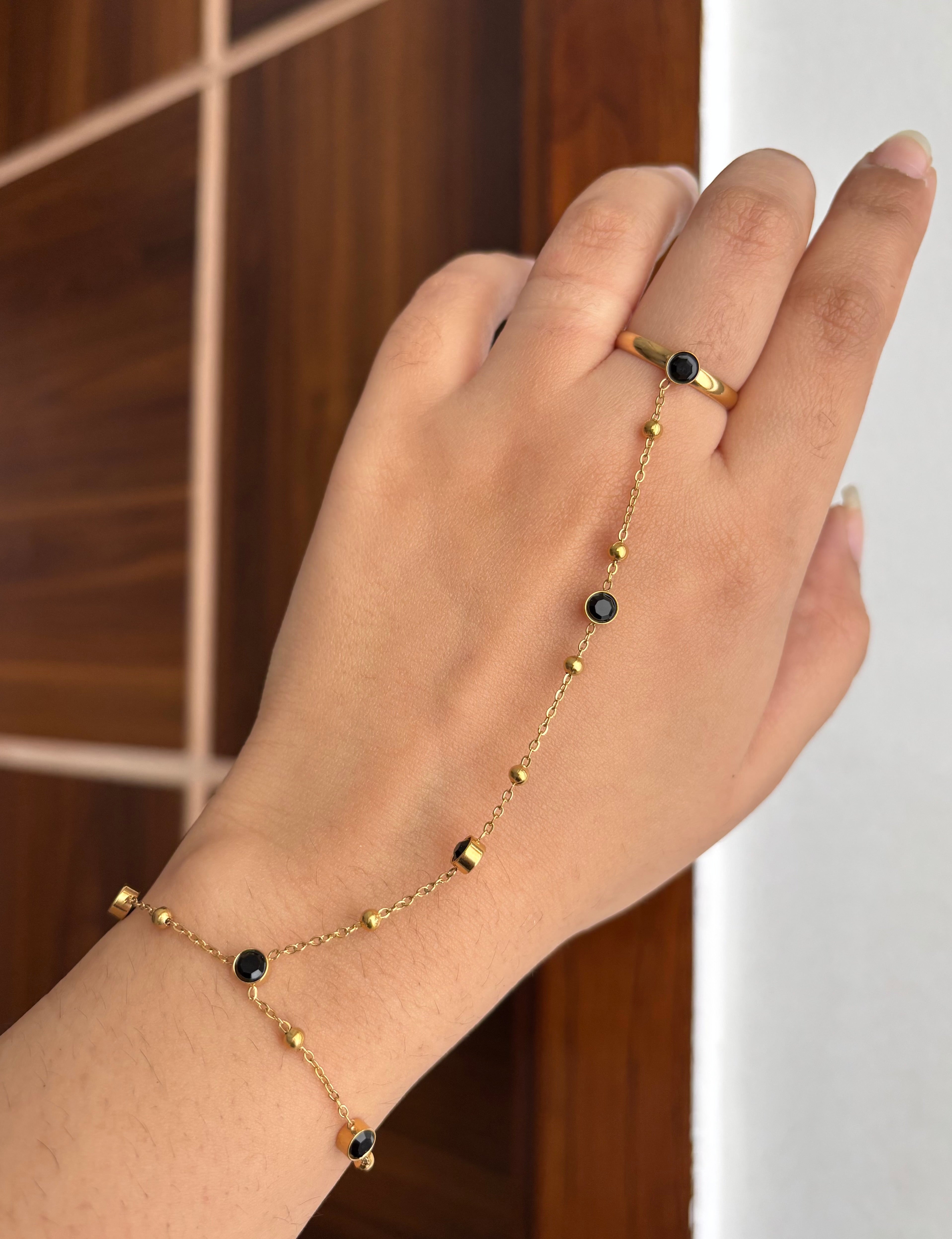 The Black Arabic Princess Adjustable Hand Harness ( Single )