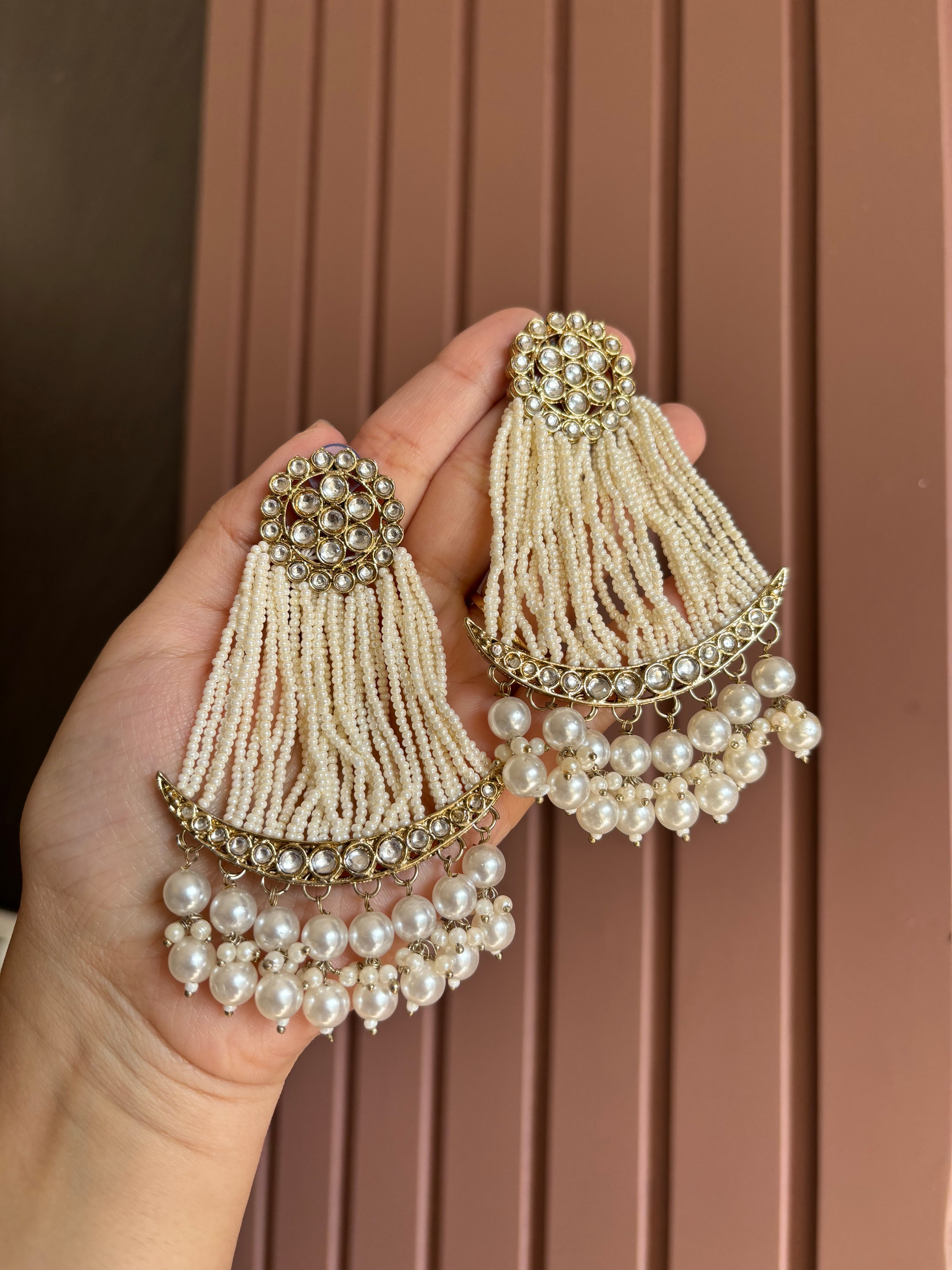 High Quality Designer Mughal Kundan Earrings