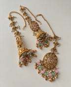 Sonal Punjabi Style Mang Tikka & Jhumkas With Sahara (Pink/Mint)