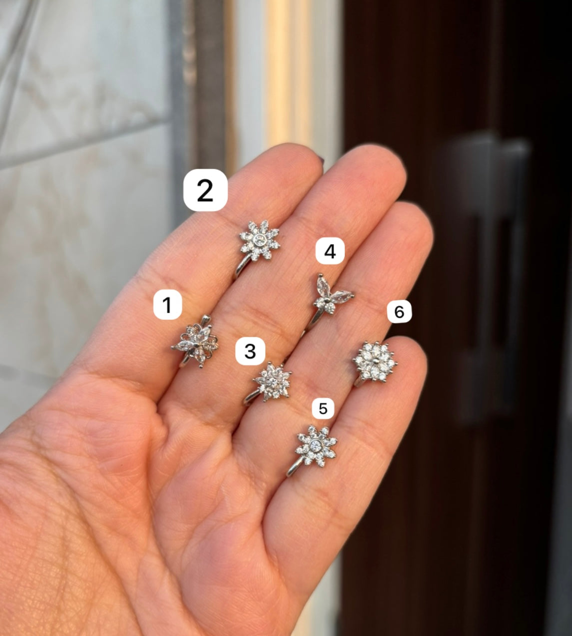 American Diamond Presson Nose Pin ( Part-1 )