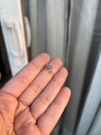 German Silver Round Stone Presson Nose Pin