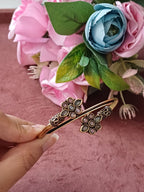 Flower Almond Oxidised Openable Bracelet