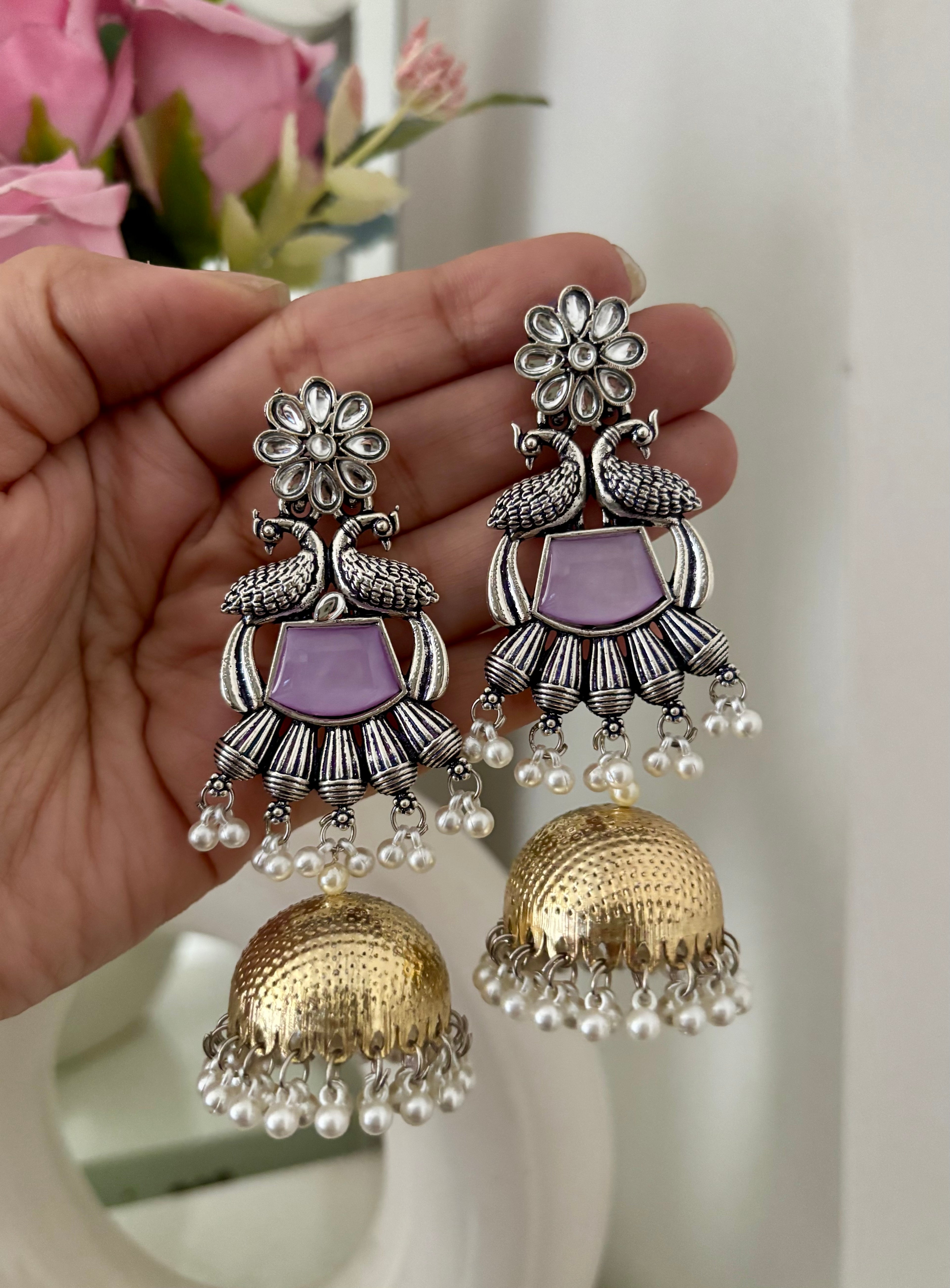 Lavender Kashmiri Jhumki