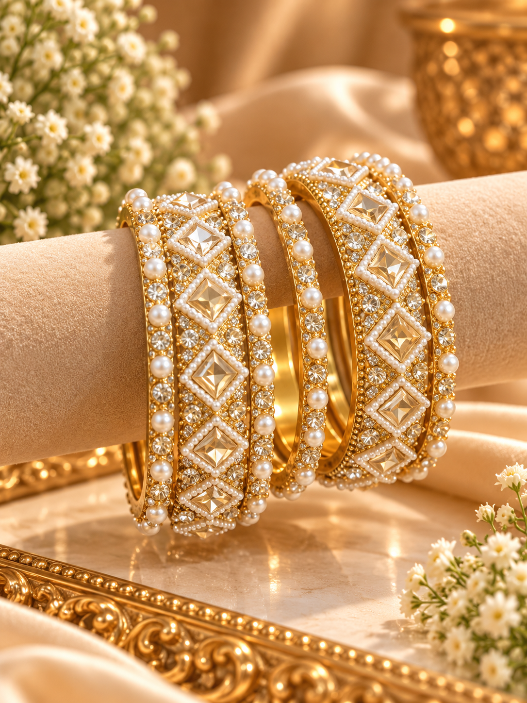 Golden Kareena Bangles Set