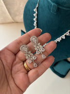 Elizabeth American Diamond Necklace With Earrings