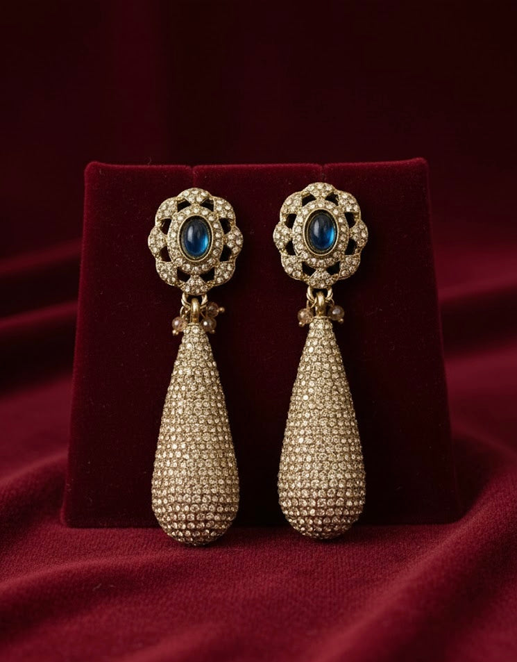 Blue Dazzling Earrings