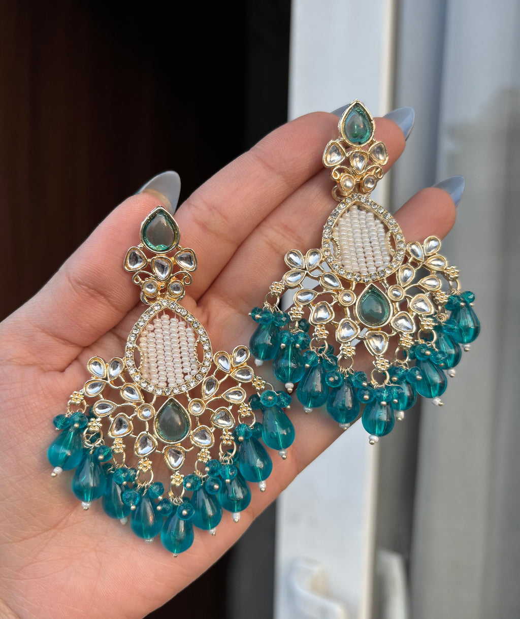 Pearl & Kundan Touch Earrings