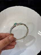 Turquoise American Diamond Openable Bracelet