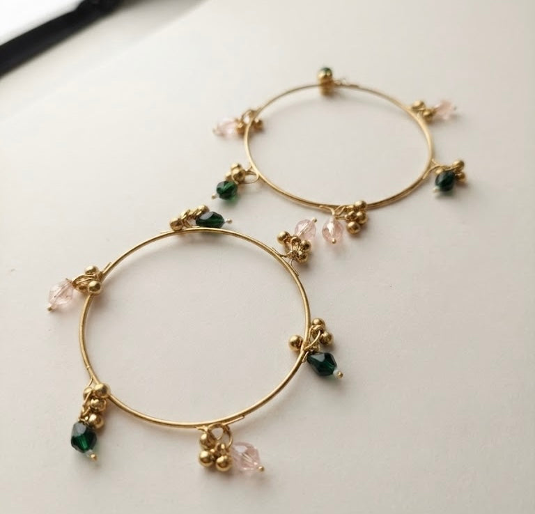Pink & Green Bangle (Pair)