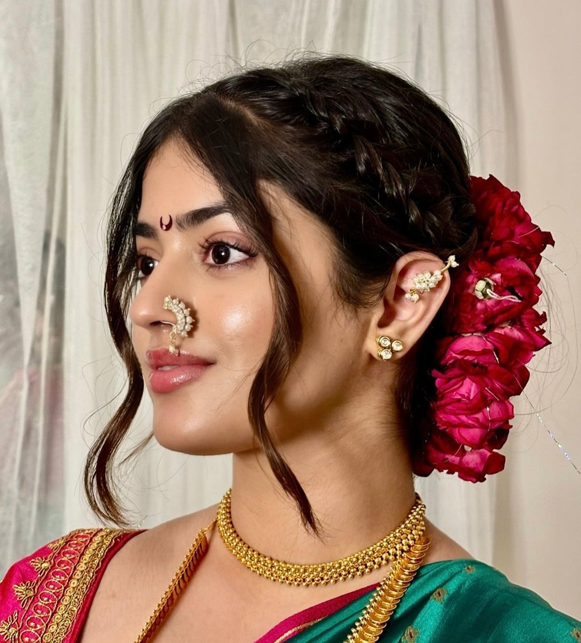 Maharashtrian Style Press On Nose Pin