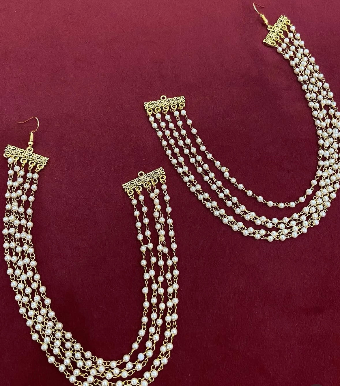 Jaspreet 5 Layer Premium Pearl Side Earchain